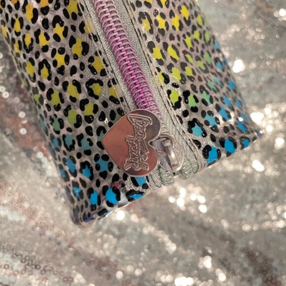 MORPHE/LISA FRANK LEOPARD PRINT PVC ZIPPER BAG - Picture 3 of 6